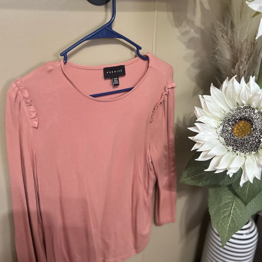 Premise Dusty Pink Long Sleeve Top